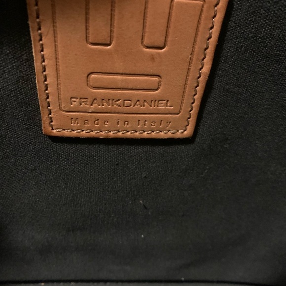 Frank Daniel Black Leather Men's Bag - Picture 8 of 16